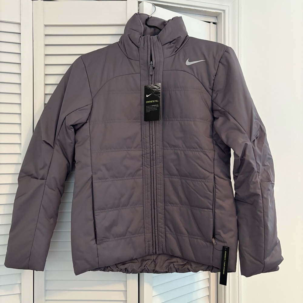 Nike Women’s Charcoal Grey Puffer Jacket - Picture 1 of 6